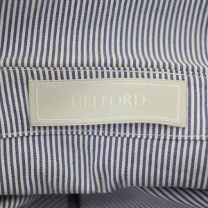 CELFORD 22SS 2wayシャツワンピース ロング ストライプ ノースリーブ 長袖 36 紺 ネイビー オフホワイト