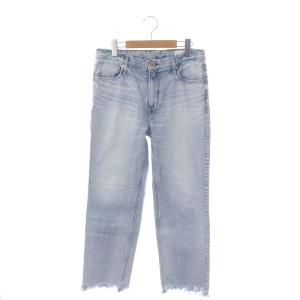 THE HIS CROP DENIM ドゥーズィエムクラス取扱い デニムパンツ ジーンズ テーパード カットオフ 24 ライトブルー