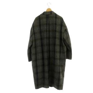 CLANE オーバーチェスターチェックコート アウター ロング 2 紺 黒 グレー