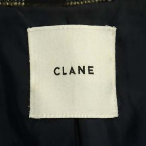 CLANE オーバーチェスターチェックコート アウター ロング 2 紺 黒 グレー