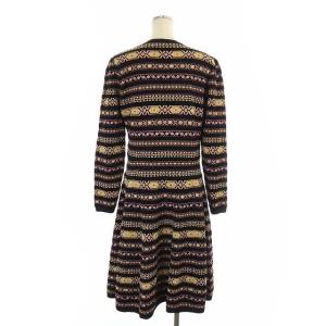 VALENTINO ニットジャガードワンピース L ブラック