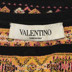 VALENTINO ニットジャガードワンピース L ブラック