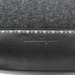 Salvatore Ferragamo GG-21 G808 エイミー トートバッグ スタッズ レザー ブラック