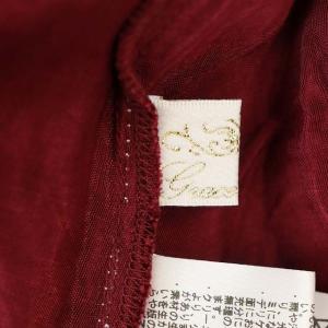 Grace Class リーフ柄レースワンピース ミモレ丈 ロング ノースリーブ 36 ボルドー