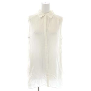 ノースリーブブラウス チュニック サイドレースアップ 36 オフホワイト