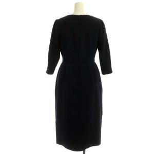 CELFORD コクーンタックワンピース ロング 七分袖 36 紺 ネイビー