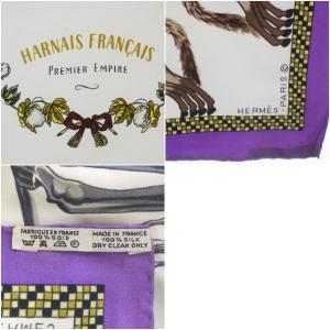 HERMES スカーフ カレ90 HARNAIS FRANCAIS PREMIER フランス初代帝国のハーネス シルク アイボリー