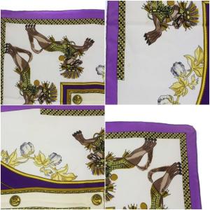 HERMES スカーフ カレ90 HARNAIS FRANCAIS PREMIER フランス初代帝国のハーネス シルク アイボリー