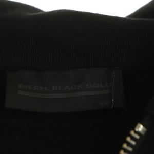 DIESEL BLACK GOLD ニット切り替えジップパーカー 長袖 フード XXS 黒 ブラック