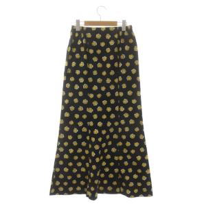 Shinzone 22SS AFRICAN BATIK SKIRT アフリカンバティックスカート ロング マーメイド フレア MO 黒 黄色