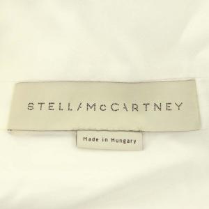 STELLA McCARTNEY コットン ウエストリボン アシンメトリー シャツ 前開き 長袖 ラウンドヘム 36 白 ホワイト 439597