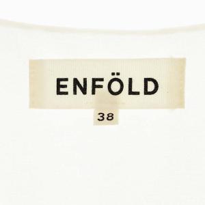 ENFOLD ノースリーブバルーンアシメブラウス プルオーバー Vネック 38 オフホワイト