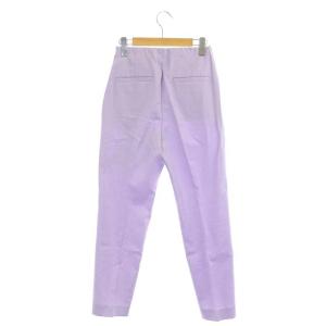 UNITED ARROWS 23SS P/TA シャイニー ドライ スリムパンツ テーパード ストレッチ 36 薄紫 ラベンダー