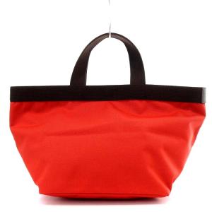 Hervé Chapelier 707C コーデュラ舟型トートM ハンドバッグ コーデュラナイロン サンギーヌ×モカ