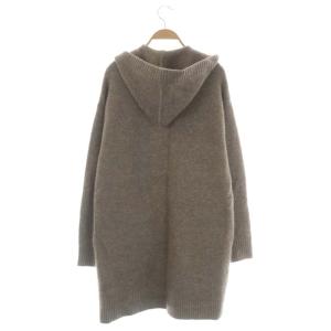 Theory AVALON2 HOOD OPEN CARDI カーディガン ニット 長袖 S ブラウンベージュ