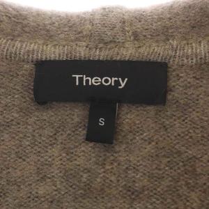 Theory AVALON2 HOOD OPEN CARDI カーディガン ニット 長袖 S ブラウンベージュ