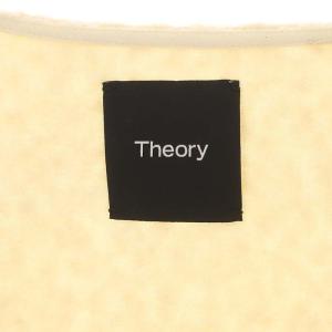 Theory 21AW Dawson Faux Zip Up Vest ボア S ホワイト