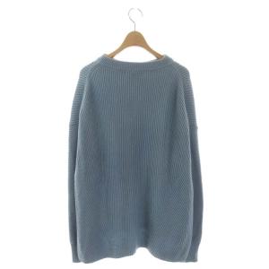 Theory 21SS CASHCOTTON WIDE NECK PO ニット セーター 長袖 ボトルネック カシミヤ混 S ライトブルー