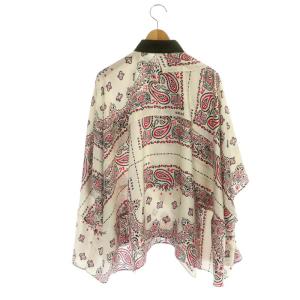 sacai 22SS BADANA PRINT PULLOVER ブラウス ペイズリー柄 1 オフホワイト