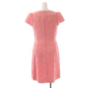 M'S GRACY 花柄リボンワンピース 膝丈 半袖 38 ピンク