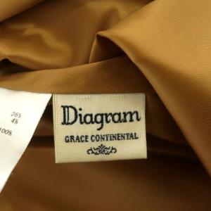 Diagram GRACE CONTINENTAL 袖ファーワンピース 膝丈 長袖 ウール 36 ブラウンベージュ