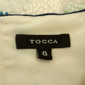 TOCCA 花柄刺繍フレンチスリーブワンピース ミニ 総柄 0 オフホワイト マルチカラー