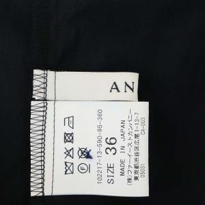 ANAYI 22SS コンパクトブロードタックソデブラウス 七分袖 プルオーバー 36 黒 ブラック