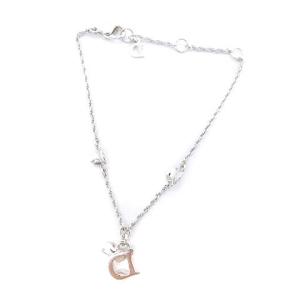 Christian Dior ブレスレット ロゴ フラワーモチーフ シルバー色