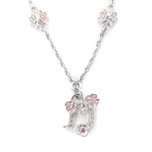 Christian Dior ブレスレット ロゴ フラワーモチーフ シルバー色