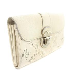 LOUIS VUITTON モノグラム マヒナ ポルトフォイユ アメリア 長財布 ロゴ べージュ M58159