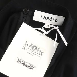 ENFOLD 23SS SOLID DRESS ワンピース ロング 七分袖 38 ブラック