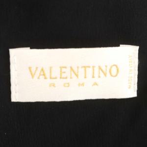 VALENTINO 裾フレアノースリーブワンピース ロング ミモレ丈 44 黒 ブラック