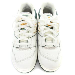 New Balance BB550PWC 550 スニーカー ロゴ 切替 24.5cm ホワイト グリーン