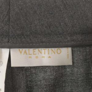VALENTINO ウールセンタープレスパンツ フレア ジッパーフライ 44 8 グレー