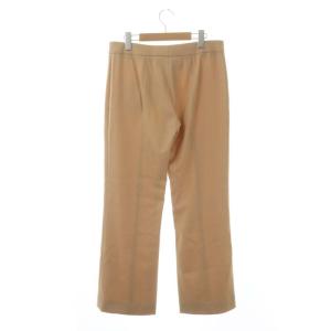 VALENTINO ウールワイドパンツ フレア センタープレス ジッパーフライ 44 8 ベージュ