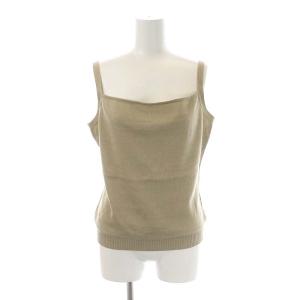 VALENTINO コットン ドットアンサンブル カーディガン Vネック 長袖 ノースリーブカットソー 46/10 ベージュ 白 ホワイト