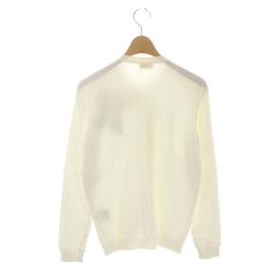 VALENTINO スパンコールリボンカーディガン ニット 長袖 ビーズ アンゴラ混 44 8 オフホワイト マルチカラー