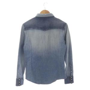 1PIU1UGUALE3 22SS WESTERN 2TONE ウエスタン ツートン デニム シャツ 長袖 3 ライトブルー インディゴ