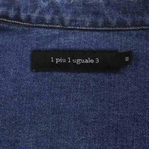 1PIU1UGUALE3 22SS WESTERN 2TONE ウエスタン ツートン デニム シャツ 長袖 3 ライトブルー インディゴ