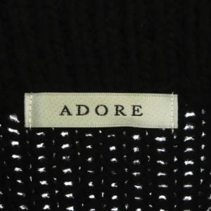 ADORE ベーネウールニットプルオーバー セーター オーバーサイズ 長袖 38 黒 ブラック