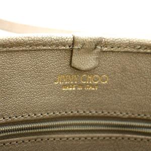 JIMMY CHOO トートバッグ スタッズ メタリックグレー ゴールド色 OH