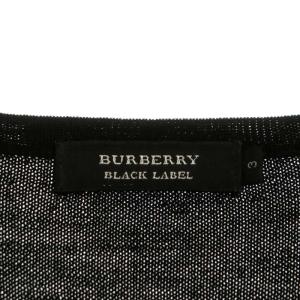 BURBERRY BLACK LABEL アーガイルVネックニットセーター 長袖 ウール 3 黒 グレー ピンク