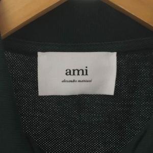 AMI Alexandre Mattiussi ポロシャツ ロゴ 半袖 プルオーバー XS 緑 グリーン 赤 レッド