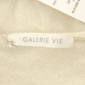 GALERIE VIE 22AW カシミヤクルーネックニット セーター 長袖 ラグランスリーブ F オフホワイト