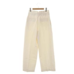 ANAYI 22SS コットンストレッチベルト付きパンツ ワイドパンツ ベルト付き ストレッチ 36 白 オフホワイト