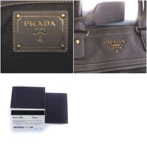 PRADA トートバッグ ハンドバッグ レザー グレージュ BR4736