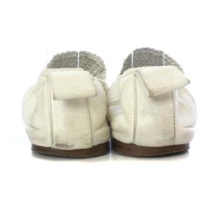 CELINE フィービー ファイロ パンプス フラット スクエアトゥ メッシュ レザー 36 23cm 白 ホワイト