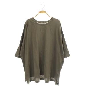 Flutter T-shirt Tシャツ カットソー 七分袖 カーキ