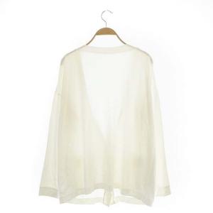 Grace Class 22SS メタル釦カットカーディガン 長袖 Vネック 金ボタン 36 白 ホワイト