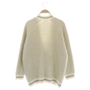 Grace Class 21AW ツイードニットカーディガン 長袖 Vネック ラメ ウール混 36 オフホワイト マルチカラー